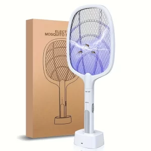 Punjivi elektricni reket za muve i komarce sa postoljem